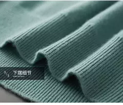 Suéter de cashmere com decote em v masculino espesso solto, lã de cor sólida, malha, casual para negócios novo, outono e inverno - Wolf Magazine