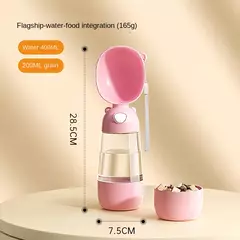 Imagem do Cão portátil tigela de água portátil material de qualidade alimentar cão gato viagem pet garrafa de água com dispensador de alimentos suprimentos para cães de estimação