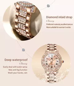 OLEVS Relógios das Mulheres Moda Original Quartzo Relógio De Pulso para Senhoras Roman Dial Deslumbrante Diamante Impermeável Luminoso Luxo Novo