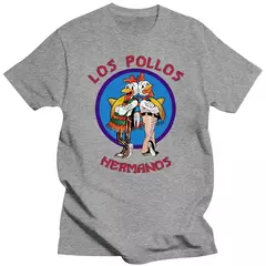 Camiseta engraçada casual masculina, Breaking Bad, LOS POLLOS Chicken Brothers estampada, 100% algodão, alta qualidade, nova