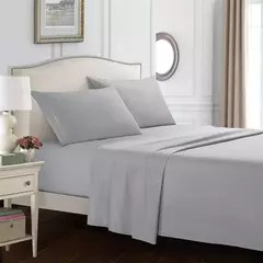 Battilo-Cama de casal Set Sheets, folha plana com Pillowscaso, Luxo Cooling, King and Queen, cama de tamanho completo, 4 PCs - comprar online
