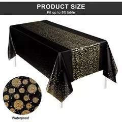 Toalha de mesa descartável com bolinhas pequenas, impermeável e engrossada, para decoração, festa de aniversário e casamento, 54x10 8 polegadas, 1pc - loja online