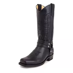Botas de vaqueiro masculinas ocidentais, sapatos de inverno de couro falso, botas retrô bordadas na panturrilha, preto e marrom, tamanho 48, novo, 2023 - Wolf Magazine