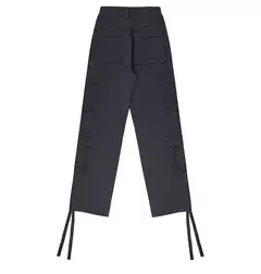 Calça jeans larga de cintura alta feminina, calça cargo cinza, calça larga, moda casual, bolsos múltiplos, estilo de rua Hip Hop, mãe, vintage, verão - comprar online