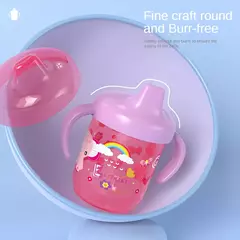 Imagem do Beber Copo com Tampa Dupla Alça Flip, Bonito Duckbill Cup, BPA Free, Bebês à prova de vazamento Copos de água