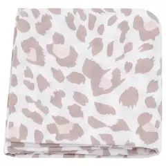 Imagem do Portátil de bambu algodão Swaddle cobertor define para recém-nascidos, berço cobertor, macio, leopardo impressão, viagens, bebês
