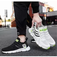 Sapatilhas Esportivas de Malha Respirável Masculina e Feminina, Leve, Casual, Ténis, Luxo, Masculino, Ténis, Marca