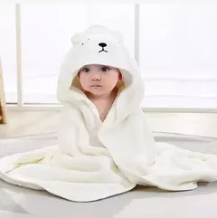 Toalha de banho com capuz animal para bebês, cobertor macio, envoltório Swaddle para dormir quente para meninos e meninas, roupão infantil - loja online