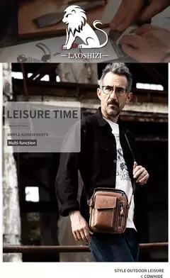Bolsa de ombro multifuncional para homens Couro Crossbody Bag Bolsa de alta capacidade