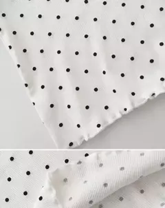 Elegante feminino bebê verão fino chiffon pijama conjunto de 2 peças roupas para casa para crianças bolinhas design ar condicionado roupas na internet