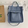 Bolsa de ombro minimalista feminina, sacos de lona casual portátil crossbady