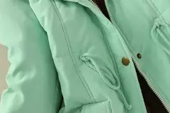 Casaco fino acolchoado de algodão para mulheres, parkas com capuz casual, sobretudo quente acolchoado, outono e inverno, 2023, 2023, emboridery, novo - loja online