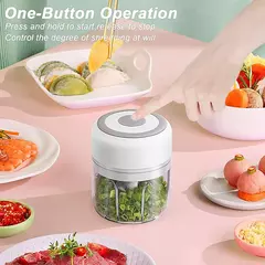 Usb portátil elétrica alimentos chopper para cozinha, mini alho espremedor, moedor de carne, vegetal chopper, cozinha gadgets - Wolf Magazine