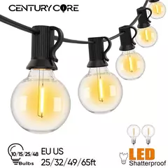 Guirlanda de luzes inquebrável g40, 220v 110v, led, luz de corda e12, à prova d'água, conectável, guirlanda de ano novo, decoração de natal
