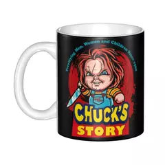 Personalizado horror assassino chucky canecas de café diy filme do jogo da cria