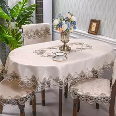 Toalha de mesa redonda do laço europeu para a sala de estar, mesa de chá simples, hotel, hotel, agregado familiar, luxo, pano - comprar online