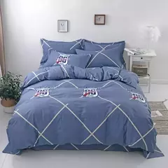 Listrado impressão algodão Duvet Cover Set, Soft Skin Friendly cama fronha, 1PC, 2PC, 3 PCs, 100% algodão - loja online