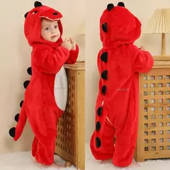 Macacão Dinossauro Vermelho para Bebê Recém-nascido, Criança Cosplay Roupas, Pijama Kigurumi, Bonito Animal Romper, Unicórnio Onesies, Meninos e Meninas na internet