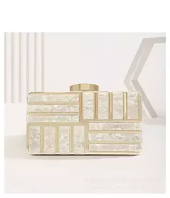 Imagem do Bolsa de ombro acrílica com corrente transversal para mulheres, embreagem noturna, carteira de casamento alta qualidade, design de luxo, moda