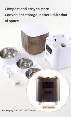 Alimentador automático para animais de estimação, 5l, com câmera, alimentador automático para gatos, dispensador inteligente de comida para cães, temporizador wi-fi, tigela de alimentação de aço inoxidável (sem plugue 5v 2a) - loja online