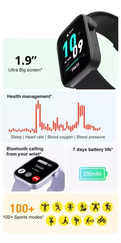 Imagem do COLMI-P71 Smartwatch para homens e mulheres, chamada por voz, monitoramento de saúde, IP68 impermeável, notificação inteligente, assistente