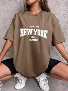 The New York é jovens camisetas de algodão para mulheres, Streetwear criatividade diária extragrande, roupas individuais casuais, quando 1984 - comprar online