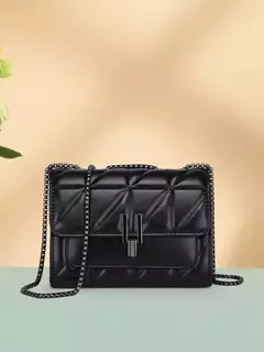 Bolsa Lingge de ombro único para mulheres, estilo transversal diagonal, bolsa de corrente, bolsa crossbody - Wolf Magazine