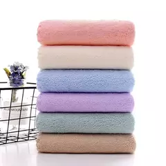 Toalha de rosto absorvente de microfibra grossa, alta densidade, velo coral, secagem rápida, macio, absorvente, limpo, rosto - loja online