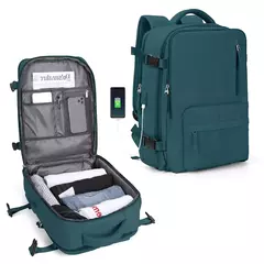 Mochila de viagem leve para mulheres, grande capacidade, mala multifuncional, carregamento USB, bagpacks de bagagem do avião - Wolf Magazine
