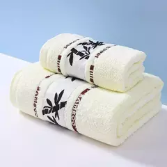 Conjunto de toalha de praia de banho verde bambu para adultos, rosto, mão, esporte, banheiro, 35cm x 75cm x 2pcs, 70cm x 140cm, 1 conjunto, conjunto de 3 - Wolf Magazine