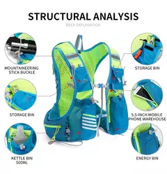Colete Hidratante Mochila para Corrida, Mochila Hidratante de Ciclismo, Caminhad - loja online