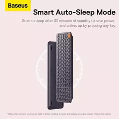 Baseus-Teclado Ergonômico Sem Fio, 2.4G, Bluetooth 5.0, Keycap Numérico para iPad, MacBook, Tablet, Laptop, PC, Office Game - Wolf Magazine