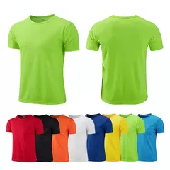Imagem do Quick Dry manga curta esporte t-shirt para homens e mulheres, ginásio Jerseys, instrutor de fitness, correndo t-shirt, Sportswear respirável, adolescente