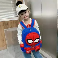 Disney-Spiderman Mochilas para Estudantes, Super Heroes School Bag, Cartoon 3D Stereo, Kindergarten Backpack, Children's Travel Bag, Gift na internet