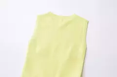 Mini vestido de bolso feminino sem mangas com o pescoço, malha, elegante vestido de botão, fino Lady Fashion, verão, fêmea, 2024 na internet
