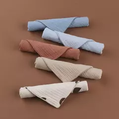 Baby's Soft Absorbent Gaze Algodão Toalhas, Face Wipe, Lenço, Banhando Toalhinha de alimentação, 5Pcs na internet
