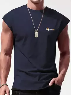 Imagem do Camiseta esportiva sem mangas de musculação masculina, Top seco rápido, Treino Fitness, Ginásio, Corrida, Novo, 2022