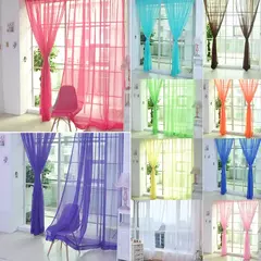 Romântico Quarto Gaze Cortina, Sala, Home Decor, Janela Sheer, Voile Cortinas, Janelas Tulle, Cortinas de porta - comprar online