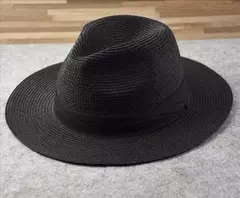Chapéu de palha panaman cabeça grande masculino, chapéu de tecido dobrável, chapéu top jazz, proteção solar, sombreamento solar, tamanho grande, 63cm - loja online
