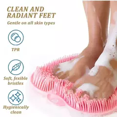 Raspador de Massagem Esfoliante Duche, Tapete de Banho Antiderrapante, Escova de Massagem Costas, Lavagem de Pé Silicone, Ferramenta de Banho, Banheiro, Novo na internet