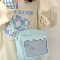 Japonês Harajuku Ita Bag para Mulheres, PU Transparente Bolso Itabag, Uniforme De Meninas Do Ensino Médio JK Crossbody Bolsa De Ombro, Bolsas na internet