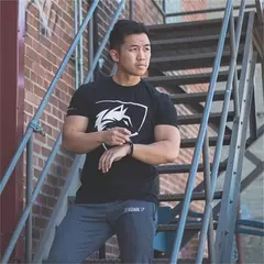 Imagem do Camiseta esportiva masculina de manga curta elástica, Fitness ao ar livre, Corrida, Ginásios, Tendência da moda, Verão, 2022