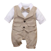 Vestido de aniversário formal para crianças, roupa xadrez infantil, macacão de colete recém-nascido, roupa de aniversário de bebê, terno de algodão 3-24m