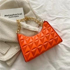 Bolsa feminina com padrão de diamante, luxuoso couro PU, cor sólida, bolsa de ombro de nicho, tendência feminina, bolsa para telefone axilas - comprar online