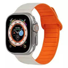 Pulseira Magnética de Laço de Silicone para Relógio Apple, Banda, Ultra, 49mm, 45mm, 44mm, 40mm, 41mm, Pulseira para Série iWatch, Ultra 8, 7, 6, SE, 5, 4, 3