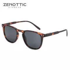 ZENOTTIC-Óculos de sol retro pequenos redondos polarizados para homens e mulheres, leves, vintage, UV400, lentes polarizadas, tons de moda na internet