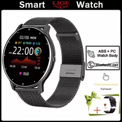 Bluetooth Smart Watch para Homens e Mulheres, Pulseira de Fitness, Monitor de Freqüência Cardíaca, Chamada, Esporte, iOS, Android - comprar online