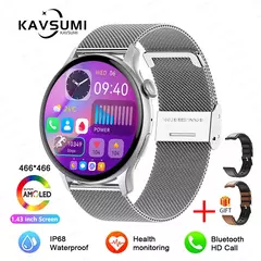 Smartwatch NFC para Mulheres, Smartwatch com Tela HD, Frequência Cardíaca, Rastreamento GPS, Chamadas por Voz, Huawei, Xiaomi, Novo, Senhoras, 466x466, 2022 - comprar online