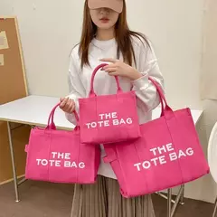 Bolsa tote feminina casual lona grande capacidade bolsas femininas designer letras ombro crossbody sacos de luxo grande shopper - Wolf Magazine