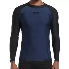 Manga comprida masculina Rash Guard Swimwear, camiseta de Surf seca rápida, camisa apertada de mergulho, roupas de ginástica, proteção UV50 +, azul, nadar, 2023 - Wolf Magazine